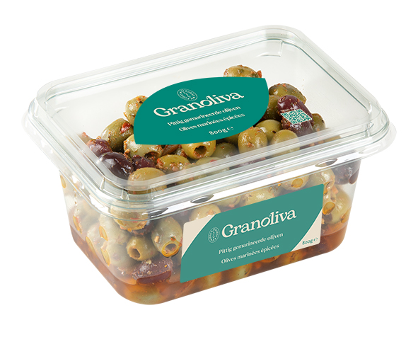 Pittig gemarineerde olijven 800g